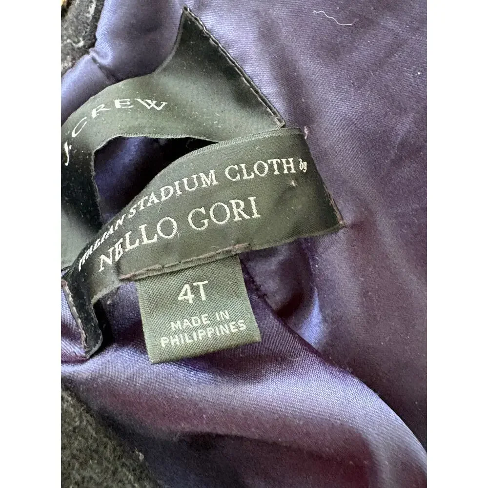 J Crew Chateau Parka Italian 4 4T Tall Black Stadium Cloth Wool J8374 J.Crew - Picture 8 of 8